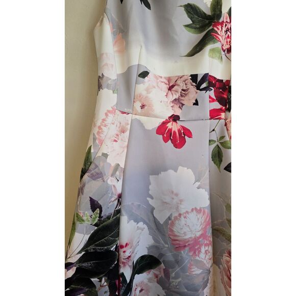 Calvin Klein Floral Fit & Flare Midi Sleeveless Dress Size 6 - Picture 6 of 8